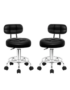 Salon Stool Set Of 2 in Black
