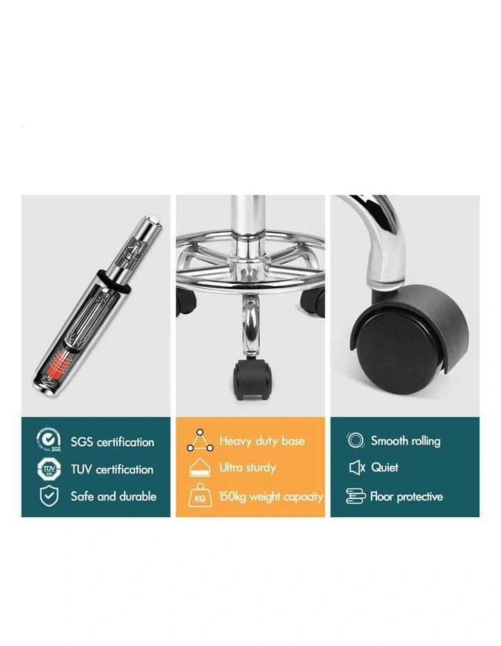 Salon Stool Set of 2 in White image 4