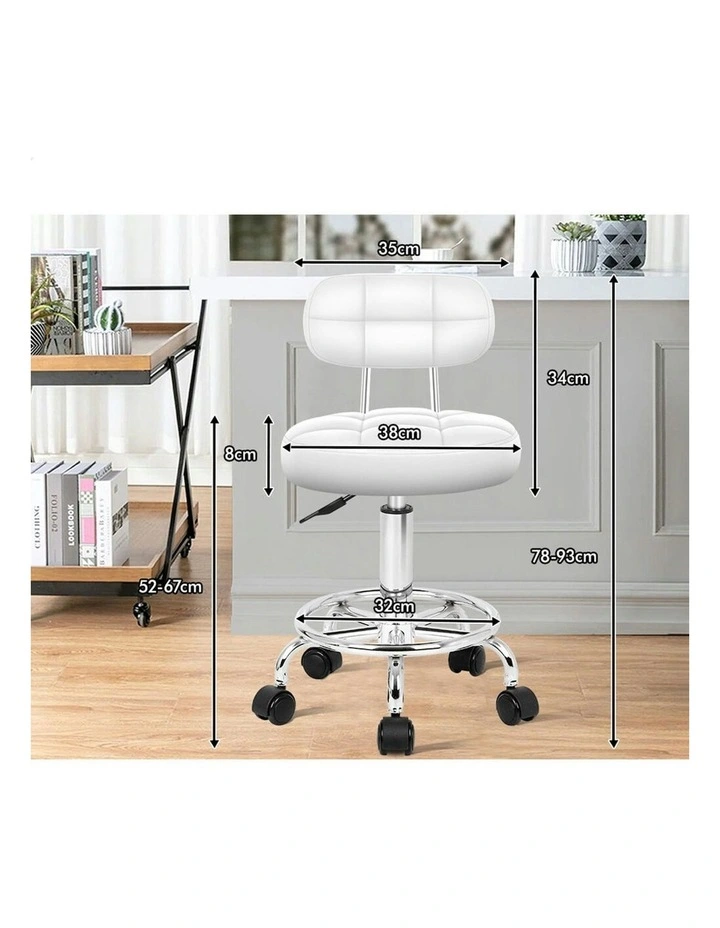 Salon Stool Set of 2 in White image 6