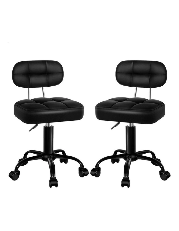 Salon Stool Set of 2 in Black image 1