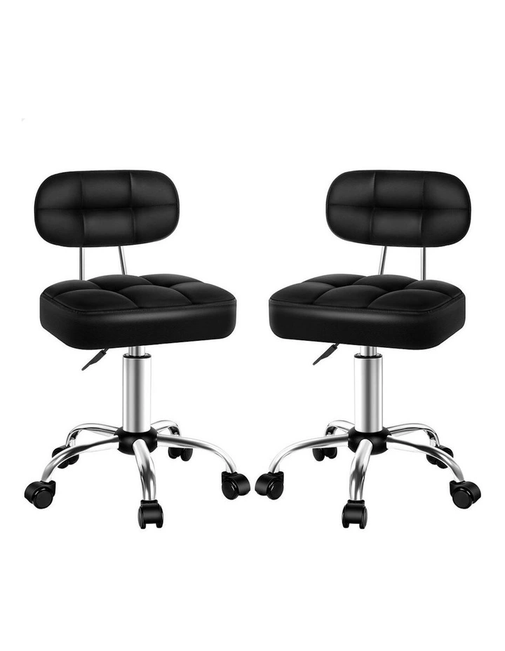 Salon Stool Set Of 2 in Black image 1