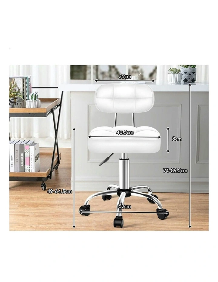 Salon Stool in White image 5