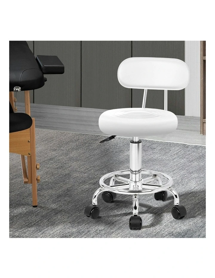 Salon Stool in White image 2