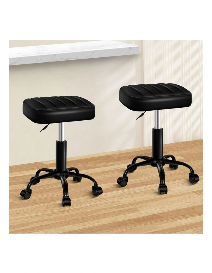 Salon Stool Set Of 2 in Black image 2