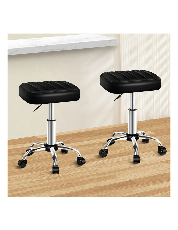 Salon Stool Set Of 2 in Black image 2