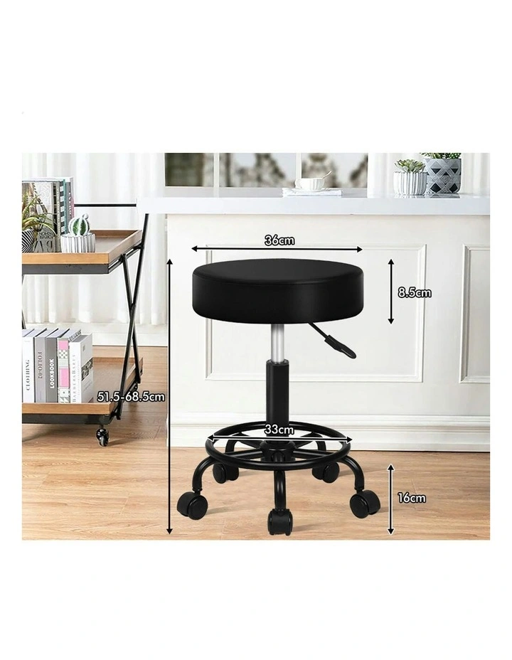 Salon Stool Set Of 2 in Black image 6