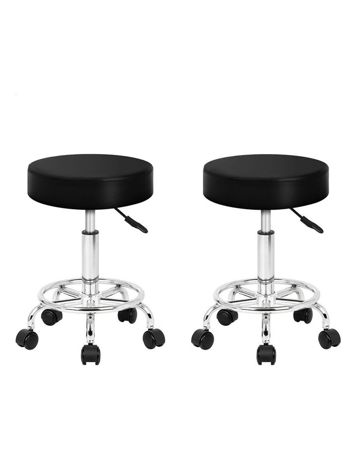 Salon Stool Set Of 2 in Black image 1