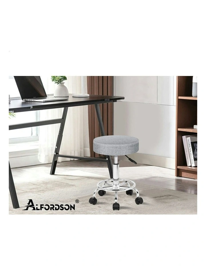 Salon Stool Set Of 2 in Light Grey image 7