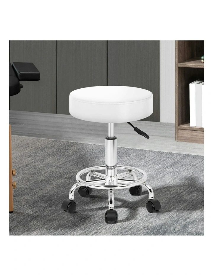 Salon Stool in White image 2