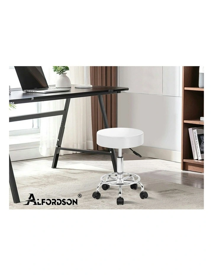 Salon Stool in White image 7