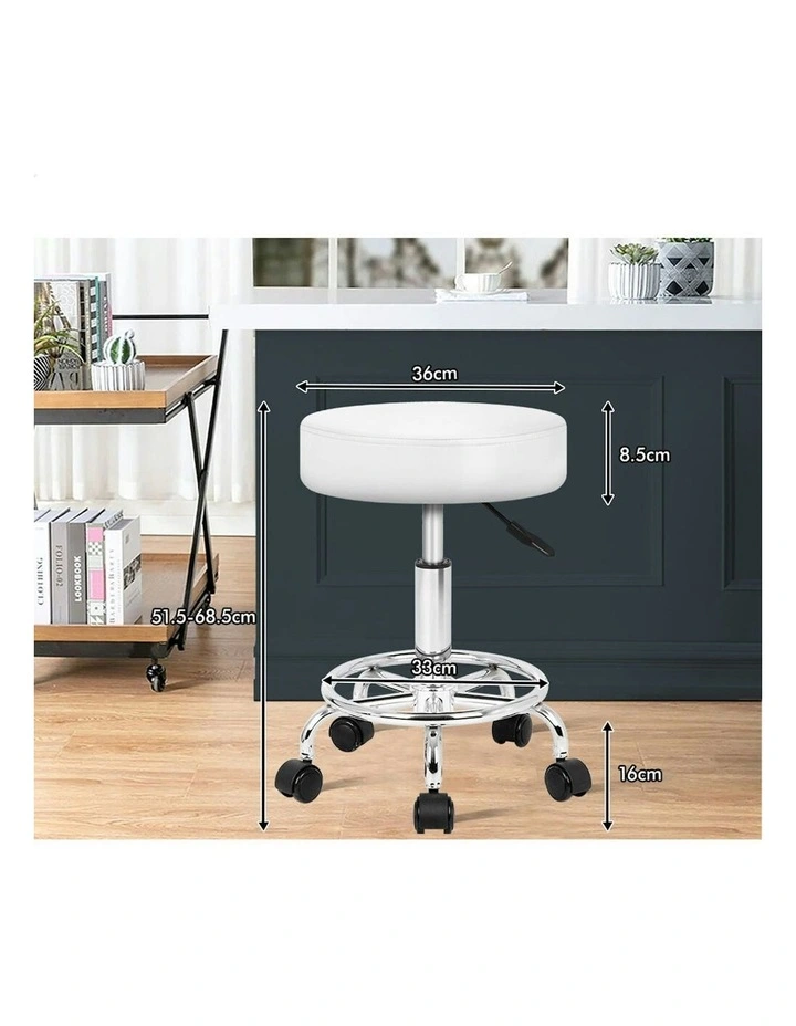 Salon Stool Set Of 2 in White image 6