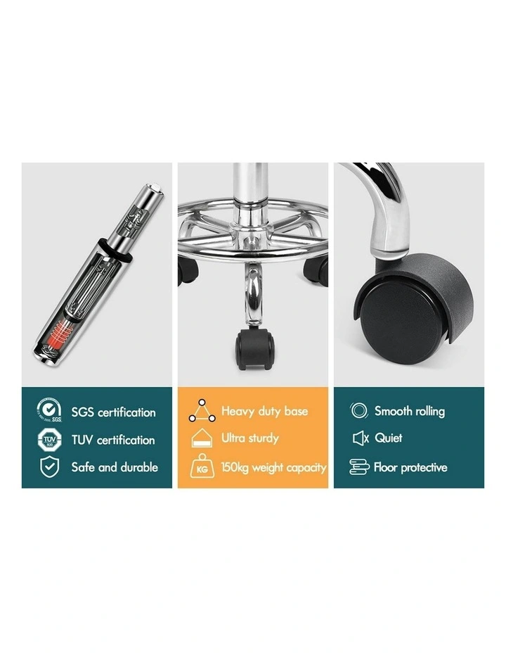 Saddle Swivel Barber Hair Dress Chair Sierra Salon Stool in Black image 3