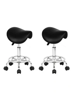 Saddle Swivel Barber Hair Dress Chair Sierra Salon Stool 2x in Black