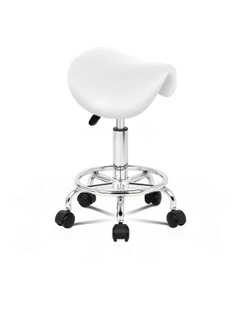 Saddle Swivel Barber Hair Dress Chair Sierra Salon Stool in White