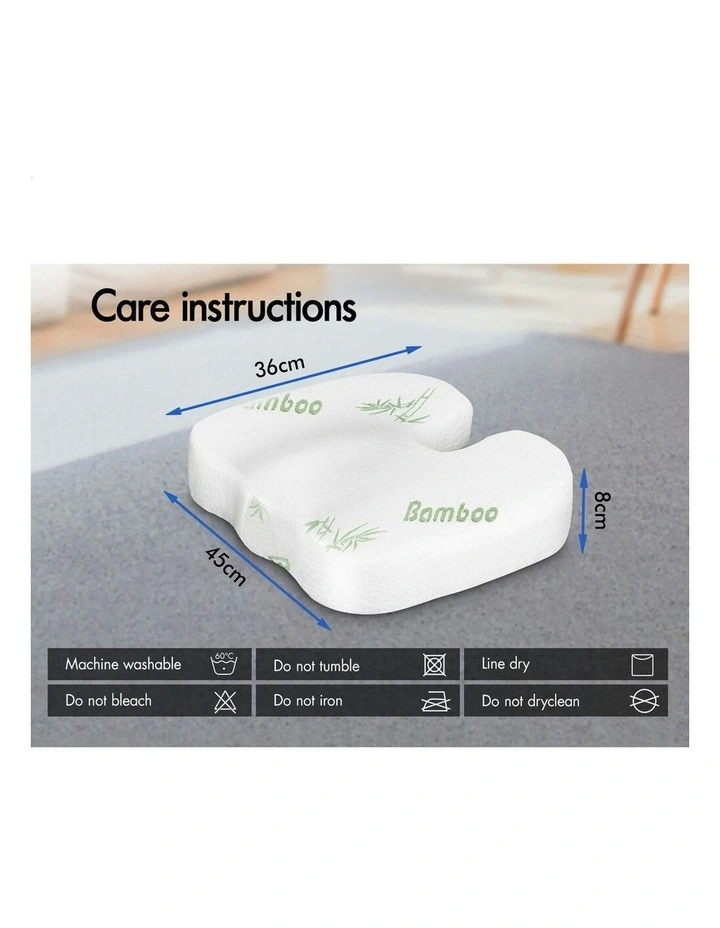 Memory Foam Pillow Pad Seat Cushion in White image 3