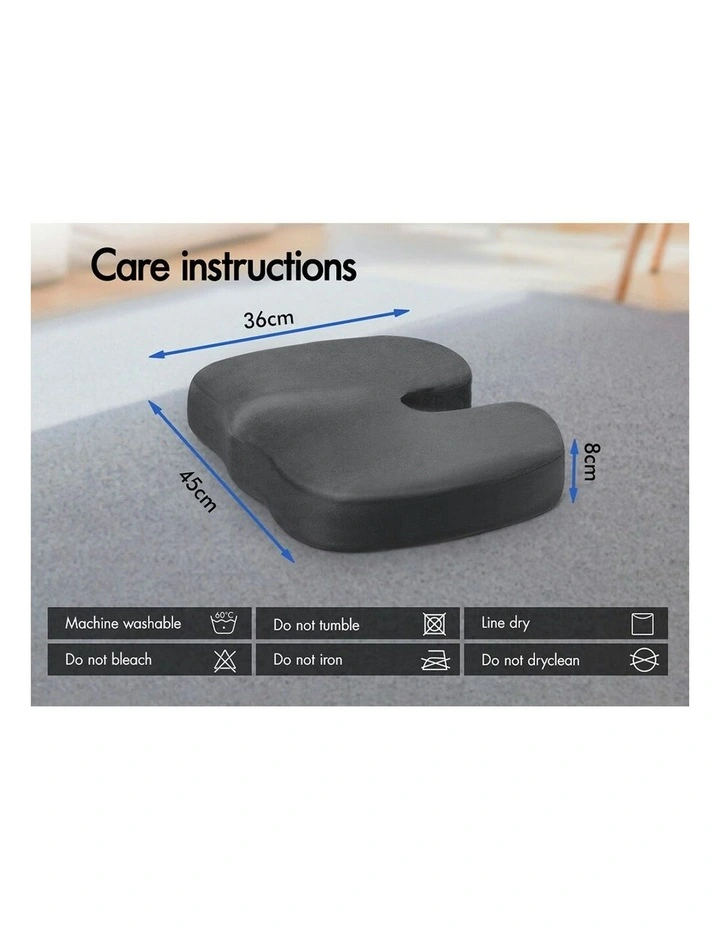 Seat Cushion Memory Foam Pillow Pad in Grey image 3