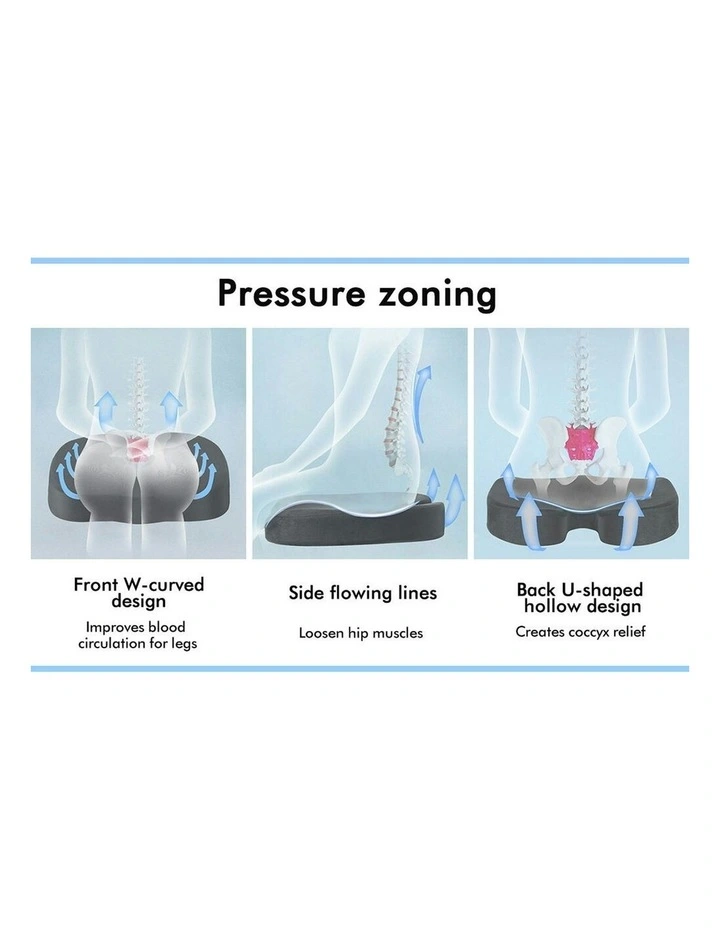 Seat Cushion Memory Foam Pillow Pad in Grey image 7