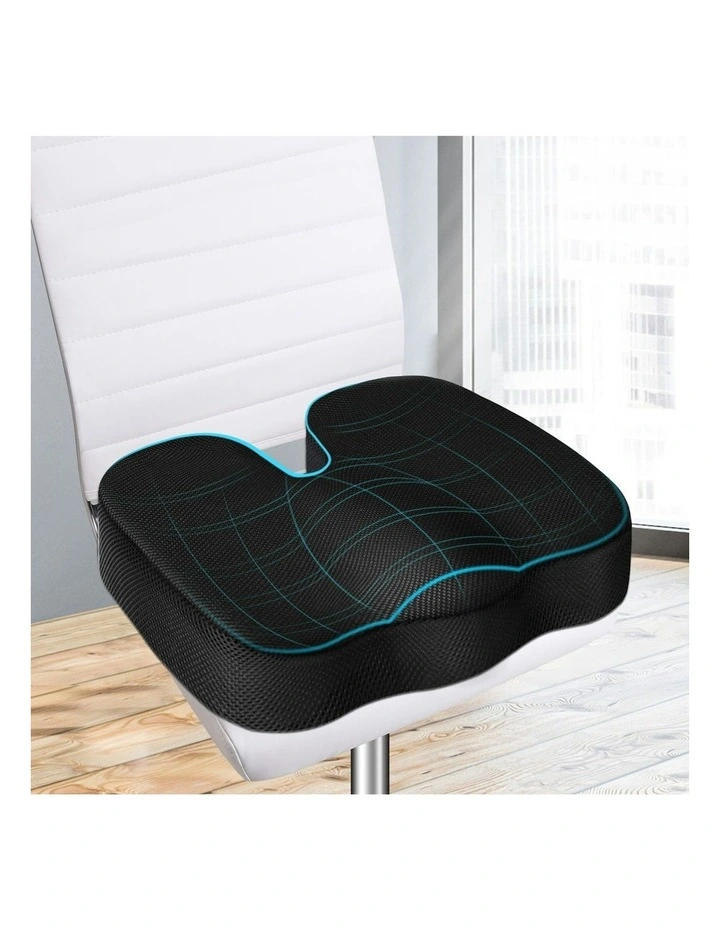 Memory Foam Seat Cushion Pillow Pad in Black image 2
