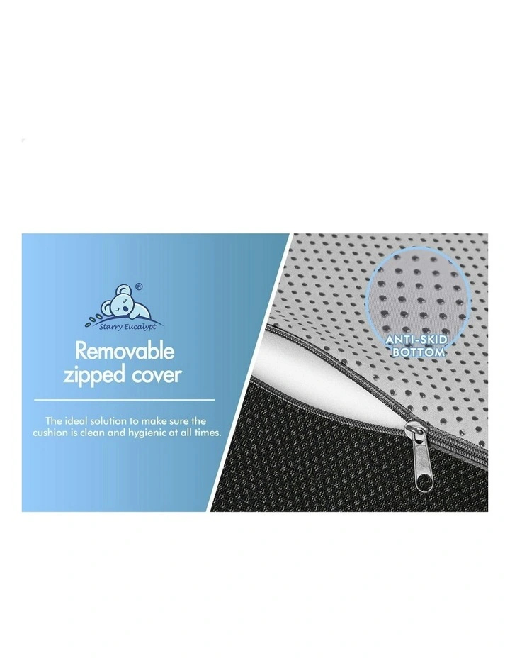 Memory Foam Seat Cushion Pillow Pad in Black image 5