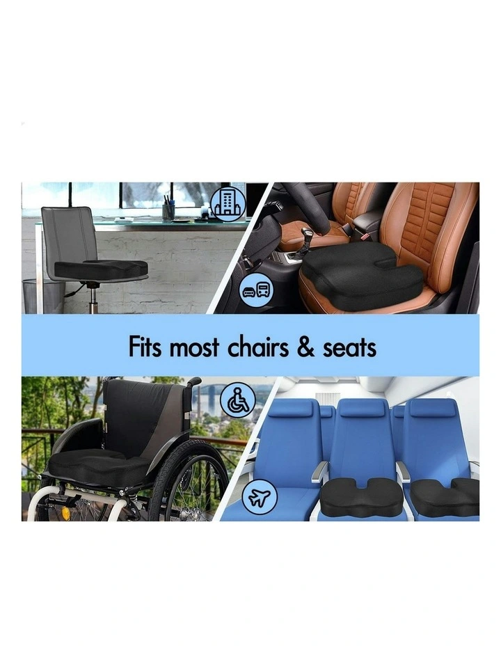 Memory Foam Seat Cushion Pillow Pad in Black image 6