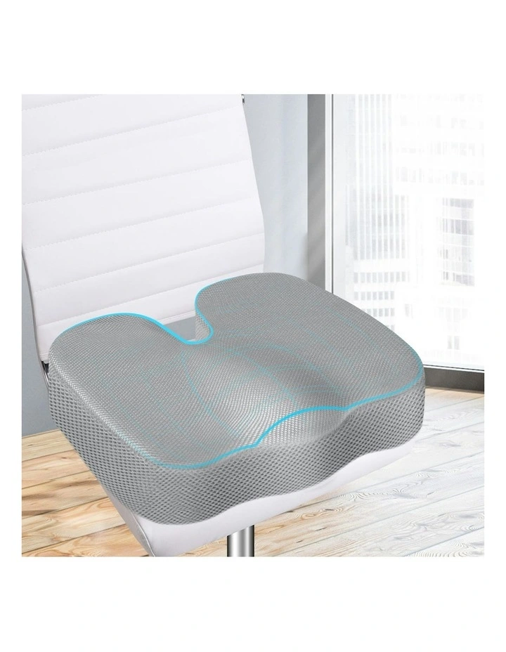 Memory Foam Seat Cushion Pillow Pad in Grey image 2