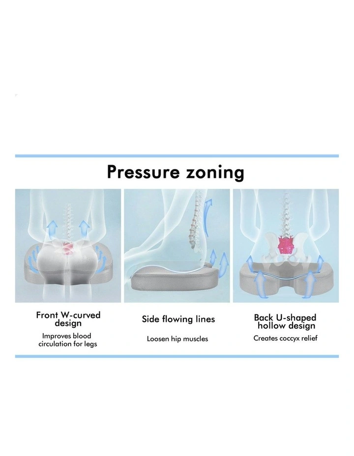 Memory Foam Seat Cushion Pillow Pad in Grey image 6