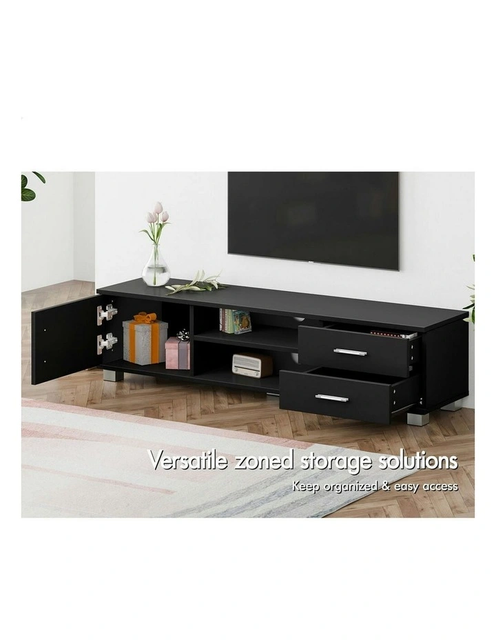 Entertainment Unit Cabinet 120cm in Black image 3