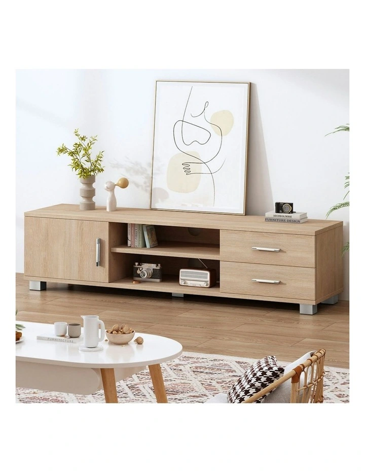 Entertainment Unit Cabinet 120cm in Oak image 2