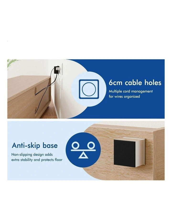 Entertainment Unit Cabinet 120cm in Oak image 5