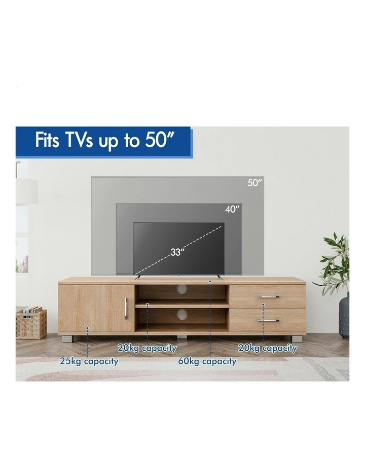 Entertainment Unit Cabinet 120cm in Oak image 7