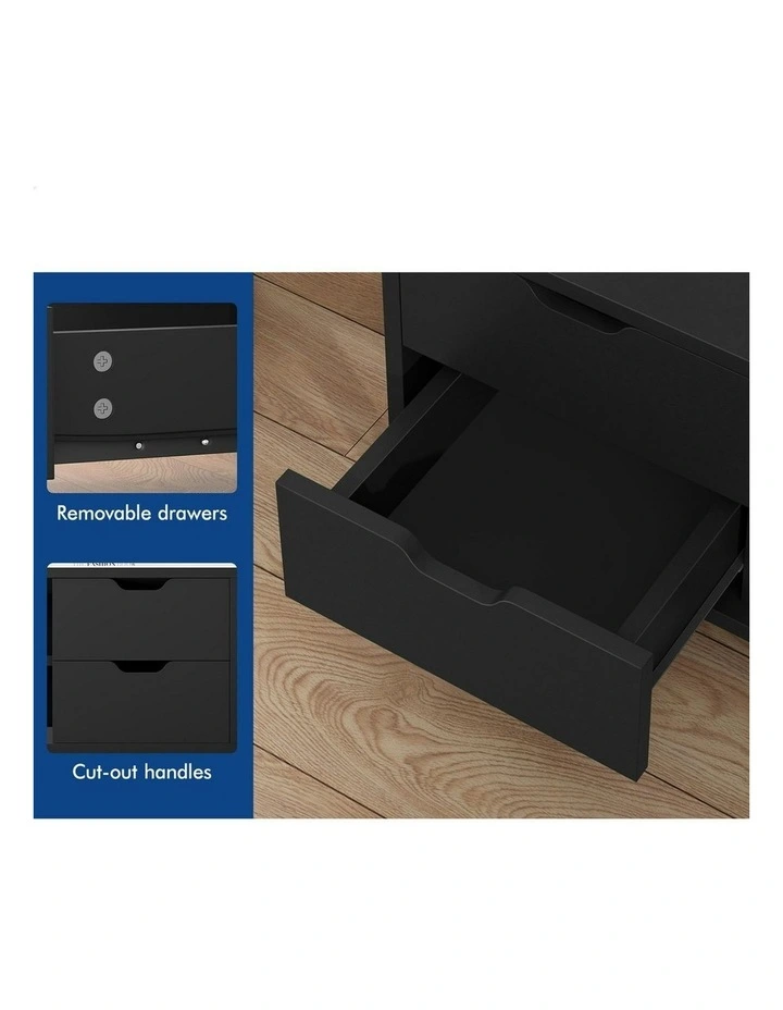 Entertainment Unit Cabinet 120cm in Black image 4