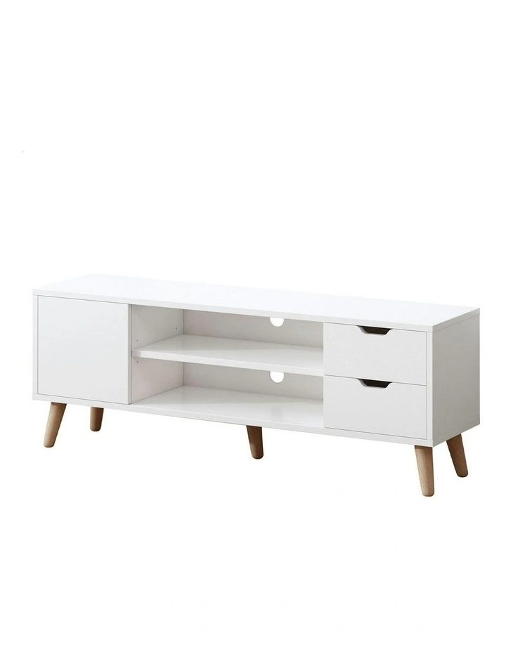 Entertainment Unit Cabinet 120cm in White image 1