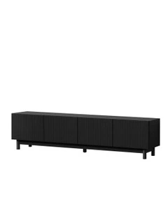 Entertainment Unit Tv Cabinet Stand 180cm in Black