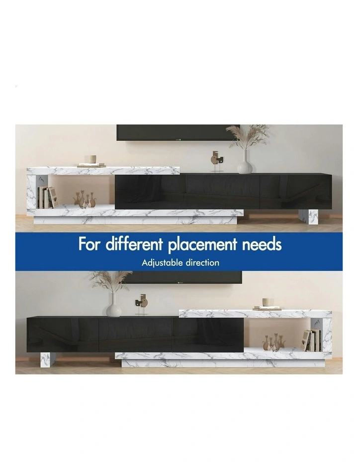 Extendable Entertainment Unit 190-280cm in Marble image 4