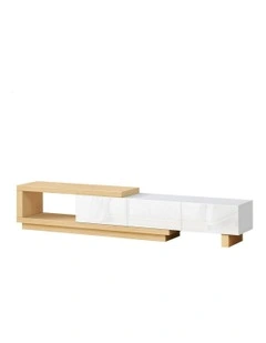 Wood Extendable TV Cabinet Entertainment Unit 190-280cm in Multi