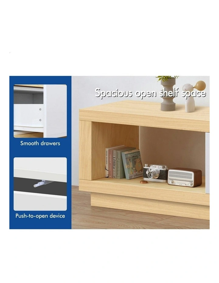 Wood Extendable TV Cabinet Entertainment Unit 190-280cm in Multi image 5