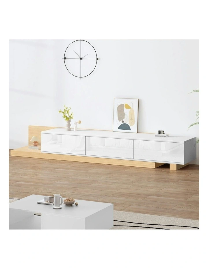 Extendable TV Cabinet Entertainment Unit 200-380cm in Multi image 2