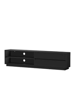 TV Cabinet Stand Storage Drawer Entertainment Unit 180cm in Black