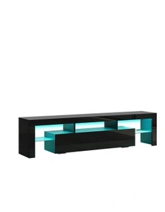 LED Entertainment Unit 160cm in Black