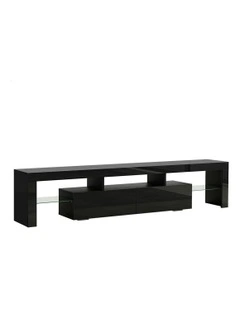 LED Entertainment Unit 180cm in Black