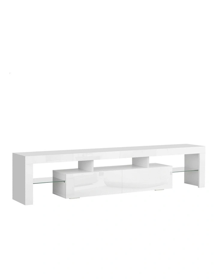 LED Entertainment Unit 180cm in White image 1