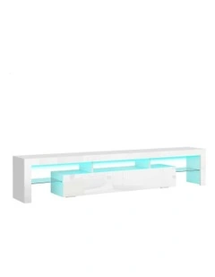 LED Entertainment Unit 200cm in White