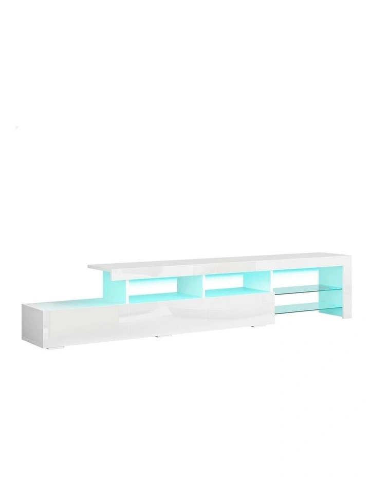 LED Entertainment Unit 220cm in White image 1