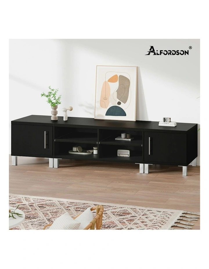 Entertainment TV Unit 190cm in Black image 2