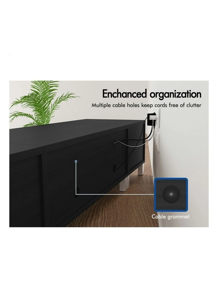Entertainment TV Unit 190cm in Black image 5