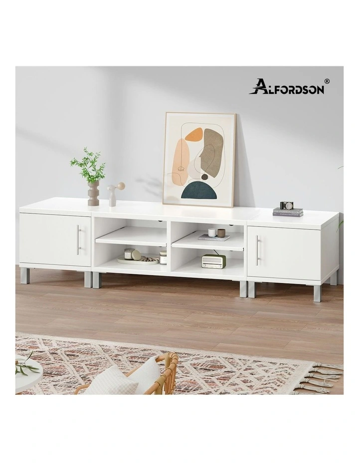 Entertainment TV Unit 190cm in White image 2