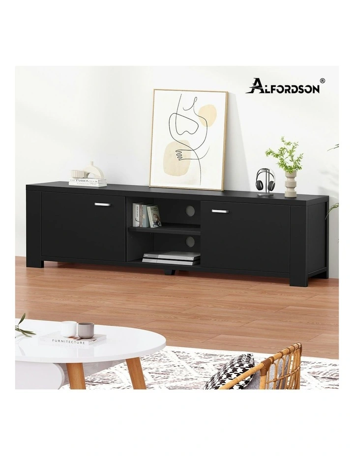 Entertainment TV Unit Stand 160cm in Black image 2