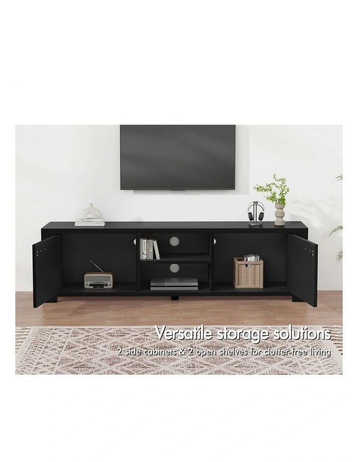 Entertainment TV Unit Stand 160cm in Black image 4