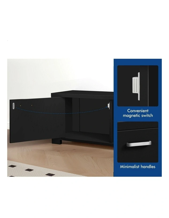 Entertainment TV Unit Stand 160cm in Black image 5