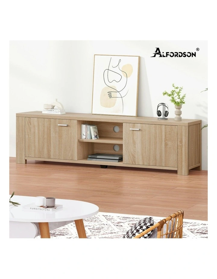 Entertainment TV Unit Stand 160cm in Wood image 2